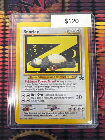 Pokémon Snorlax WOTC Promo 49 LP