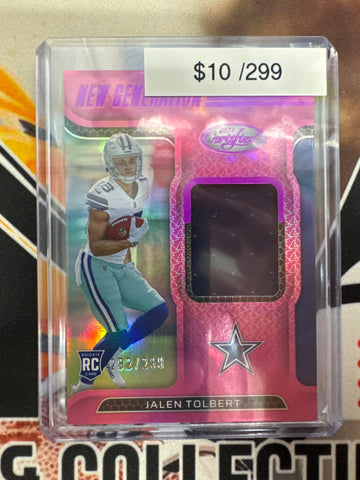 2022 Panini Certified NFL Jalen Tolbert New Generation Rookie Patch Pink /299