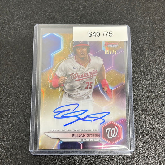 2023 MLB Bowman’s Best Elijah Green Best of 2023 Auto /75