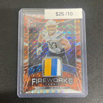 2020 NFL Spectra Joey Bosa Fireworks Patch /10