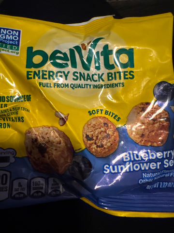 Cafe Belvita energy snack bites blueberry and sunflower seeds