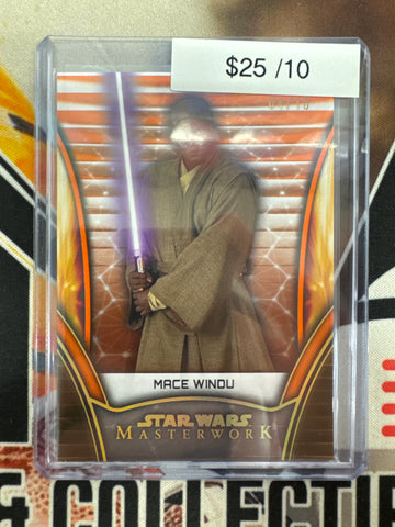 2025 Topps Star Wars Masterwork Mace Windu Orange Refractor /10