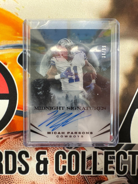 2023 Panini Black NFL Micah Parsons Midnight Signatures /99