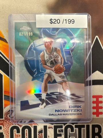 2026 Topps Chrome NBA Update Dirk Nowitzki No Limit Teal Refractor /199