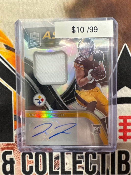 2021 Panini Spectra NFL Pat Freiermuth Aspiring Rookie Patch Autograph Silver /99