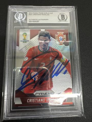 2014 Prizm World Cup Cristiano Ronaldo auto BGS authentic