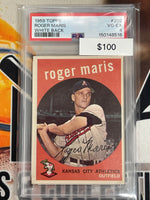 1959 Topps Baseball Roger Maris White Back PSA 4