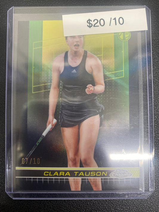 2024 Topps Chrome 1st Clara Tauson Black Refractor /10