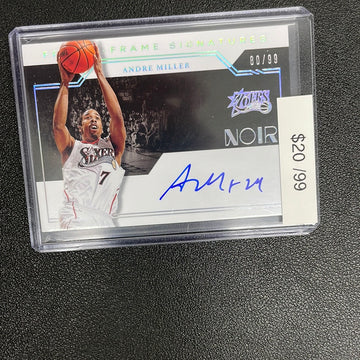 2020-21 NBA Andre Miller Panini Noir Freeze-Frame Signatures Auto /99