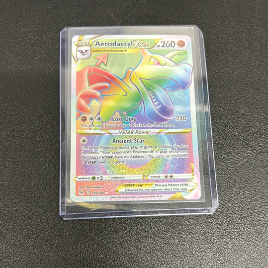 Pokemon Aerodactyl Vstar rainbow 199/196 lost origin