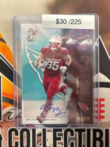 2025 Topps Signature Class NFL Trey McBride Autograph Teal Refractor /225