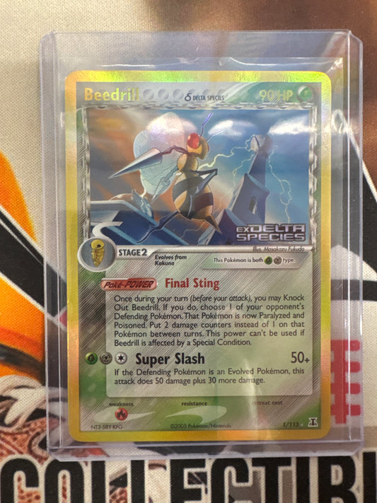 Pokémon Beedrill Delta Species 1/113 Reverse Holo LP+