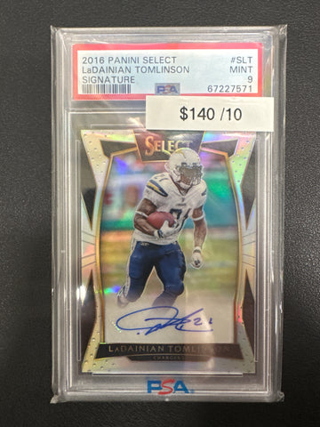 2016 Panini Select NFL LaDainian Tomlinson Signature /10 PSA 9