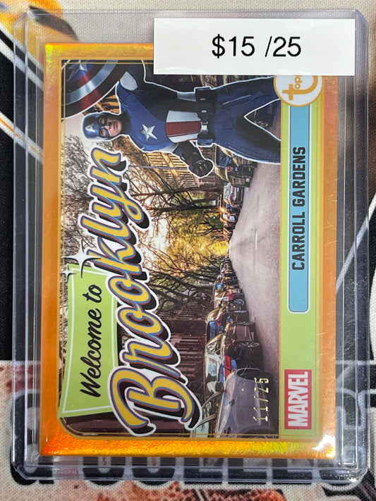 2026 Topps Marvel Brooklyn Collection Welcome To Brooklyn Carroll Gardens Orange /25