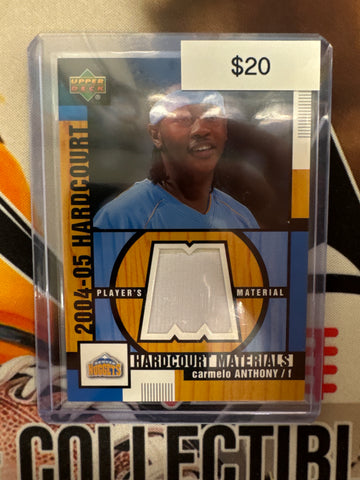 2004 Upper Deck Basketball Carmelo Anthony Hardcourt Player’s Material Relic