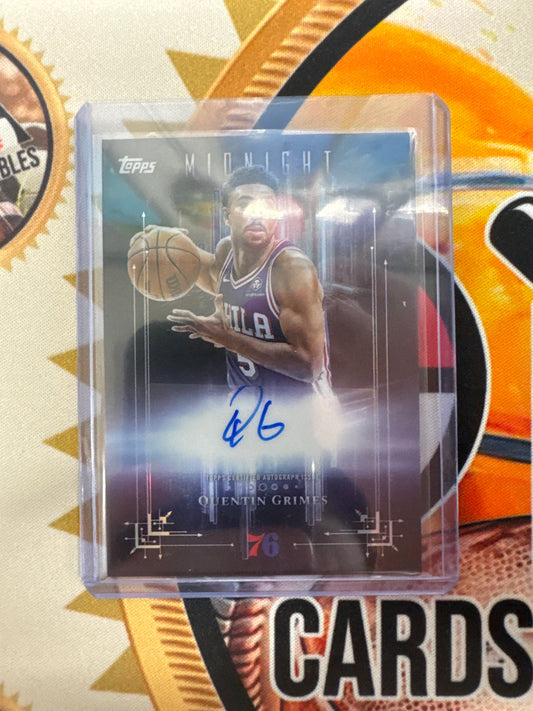 2025-26 Topps Midnight NBA Quentin Grimes Dark Marks Autograph