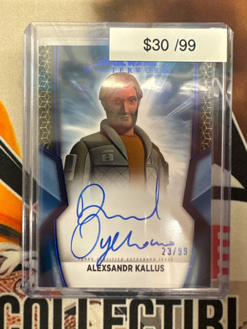 2025 Topps Star Wars Masterwork David Oyelowo As Alexsandr Kallus Autograph Blue Refractor /99