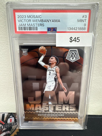 2023 Panini Mosaic NBA Victor Wembanyama Rookie Jam Masters PSA 9