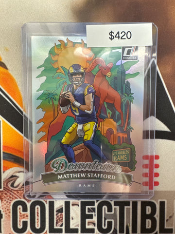 2025 Panini Donruss NFL Matthew Stafford Downtown! SSP