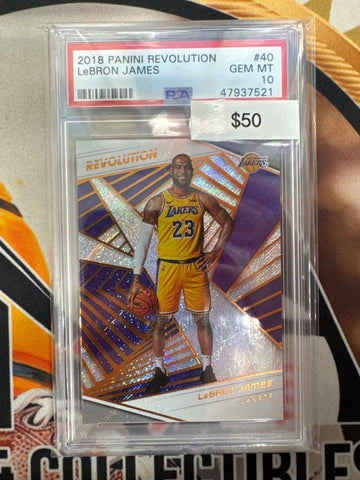 2018 Panini Revolution NBA LeBron James PSA 10