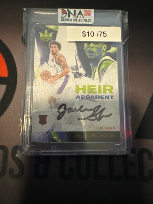 2023-24 Court Kings Jalen Slawson auto /75 Heir Apparent