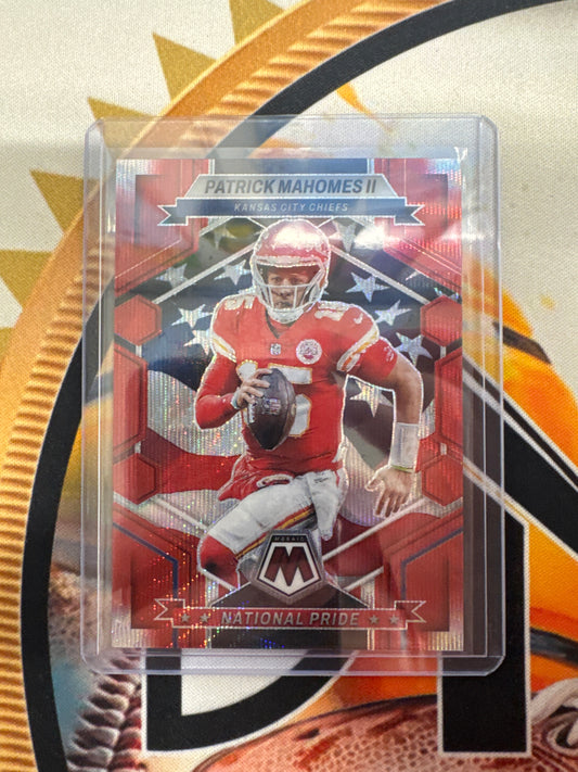2023 Panini Mosaic NFL Patrick Mahomes II National Pride Red Wave Mosaic /9