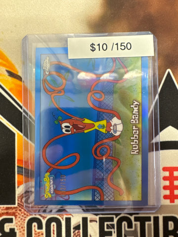 2025 Topps Chrome SpongeBob Rubber Bandy Blue Refractor /150