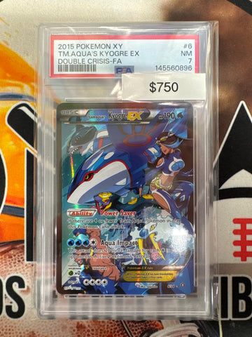 Pokémon Team Aqua’s Kyogre EX 6/34 PSA 7