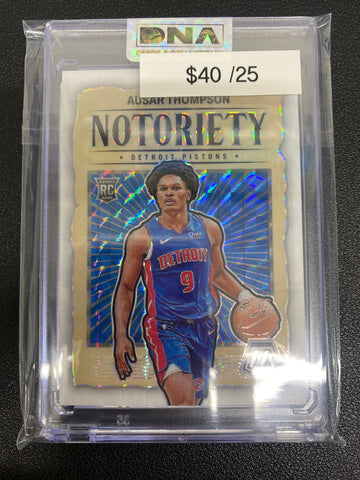 2023-24 Mosaic Ausar Thompson White Notoriety Rookie /25