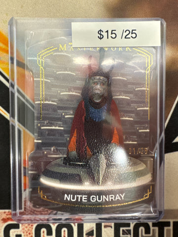 2025 Topps Star Wars Masterwork Nute Gunray Die-Cut Canvas Refractor /25