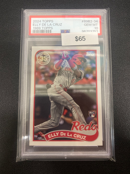 2024 Topps MLB Elly De La Cruz 1989 Topps Rookie PSA 10