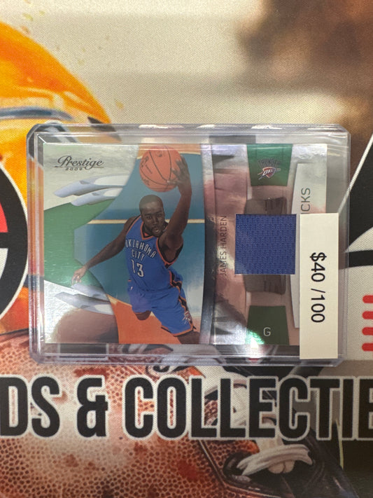 2009 Panini Prestige NBA James Harden Patch /100