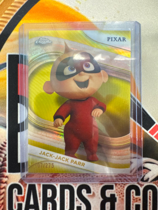 2025 Topps Disney Chrome Jack-Jack Parr Yellow Refractor /275
