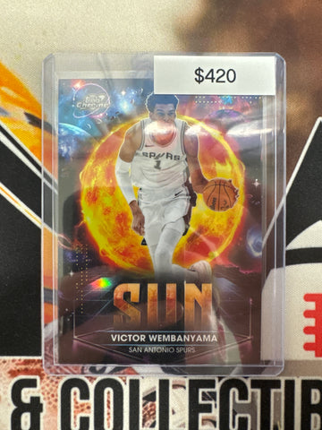 2026 Topps Chrome Cosmic Victor Wembanyama Planetary Pursuit “Sun” SSP