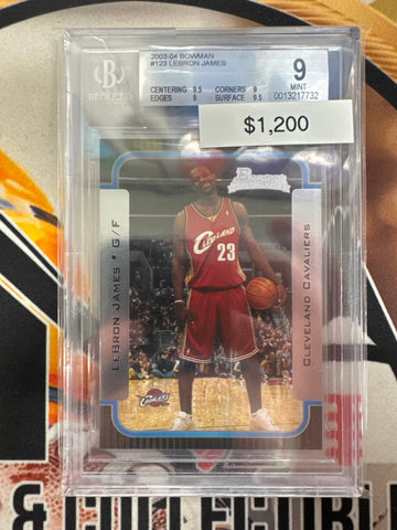 2003-04 Topps Bowman Basketball LeBron James Rookie BGS 9