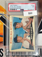 1960 Topps Baseball Mantle & Boyer Rival All Stars PSA 1