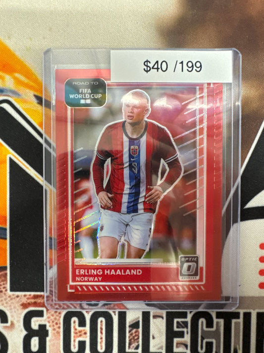 2025-26 Panini Donruss Road To FIFA World Cup Erling Haaland Red Prizm /199