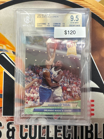 1992-93 Fleer Ultra Basketball Shaquille O’Neal Rookie BGS 9.5