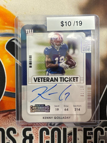 2021 Panini Contenders NFL Kenny Golladay Veteran Ticket Autograph Die-Cut /19