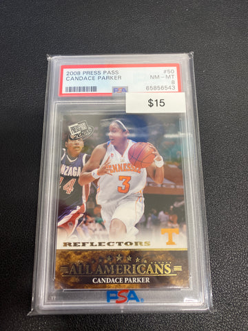 2008 Press Pass Candace Parker All Americans Reflectors PSA 8