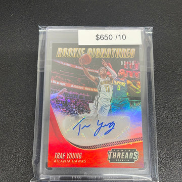 2018-19 NBA Threads Trae Young Rookie Signatures Auto /10