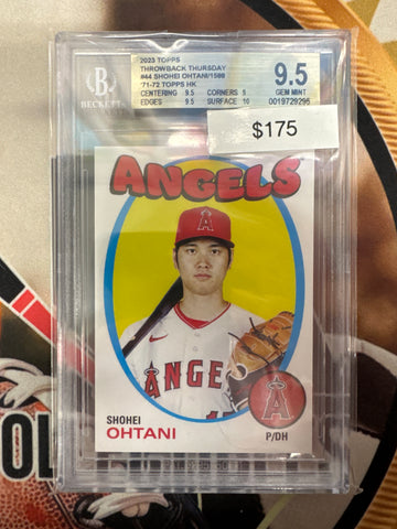 2023 Topps MLB Shohei Ohtani Throwback Thursday ‘71-‘72 Topps High Number BGS 9.5