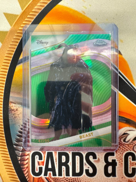 2025 Topps Chrome Disney Beast Green Refractor /99
