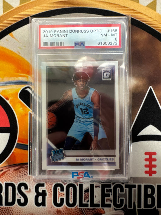 2019 Panini Donruss Optic NBA Ja Morant Rated Rookie PSA 8