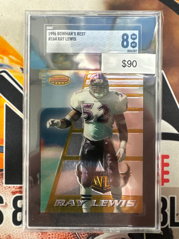 1996 Bowman’s Best NFL Ray Lewis Rookie SGC 8