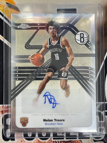 2025-26 Topps Chrome Basketball Nolan Traore Next Stop Signatures Rookie