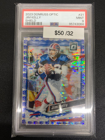 2023 Optic Jim Kelly Shield /32 PSA 9