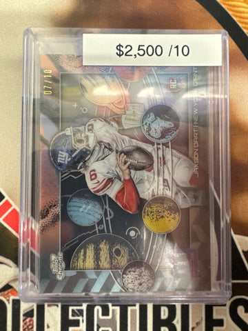 2025 Topps Chrome Cosmic NFL Jaxson Dart Rookie Horizontal Planetarium Black /10