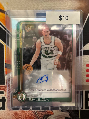 2026 Topps Chrome NBA Update Max Shulga Base Rookie Autograph