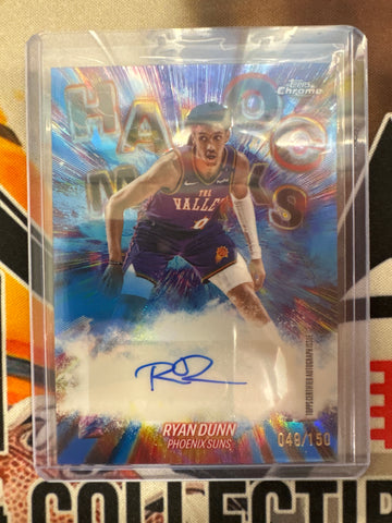 2026 Topps Chrome NBA Update Ryan Dunn Havoc Marks Blue Refractor Autograph /150